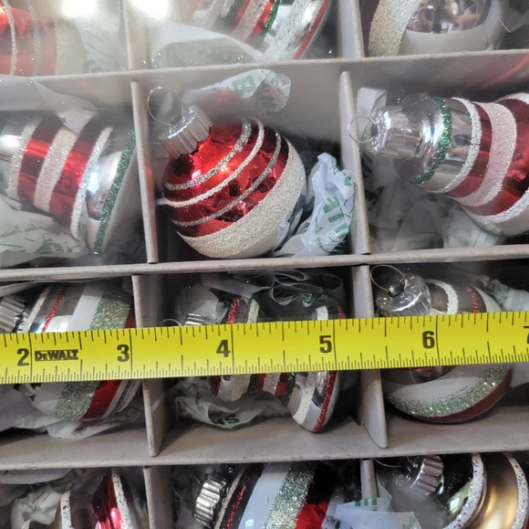 NEW 12 Christopher Radko Shiny Brite Glass Christmas Tree Ornaments - Picture 3 of 4